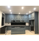 Tủ bếp Inox cánh kính 