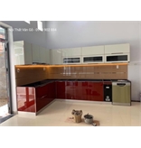 Tủ bếp Inox cánh kính 
