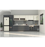 Tủ bếp Inox cánh kính 